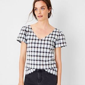 Ann taylor Plaid Top